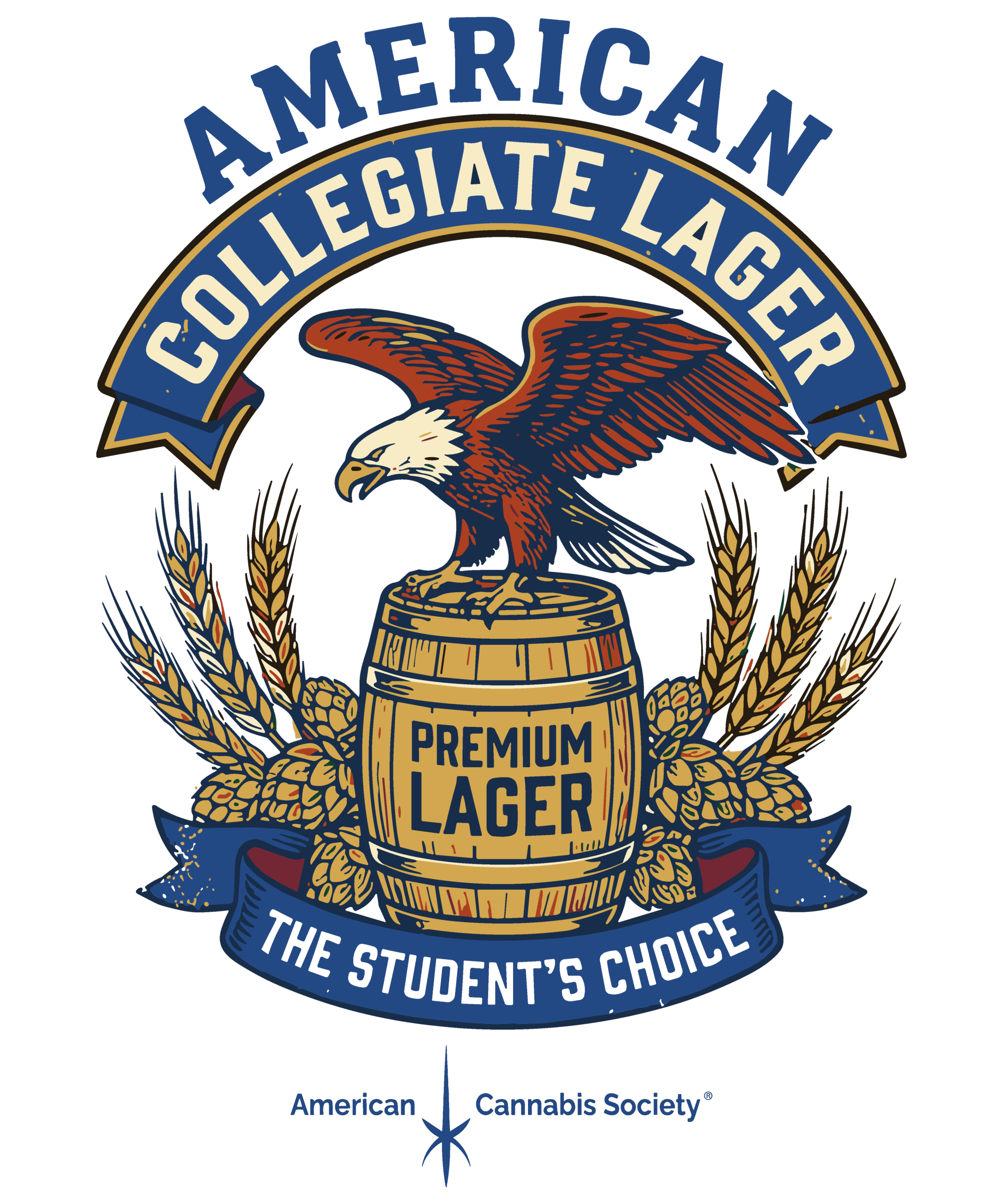THCA flower shipped to Mt Horeb WI - American Collegiate Lager cannabis design by THCFactor and GreenRX