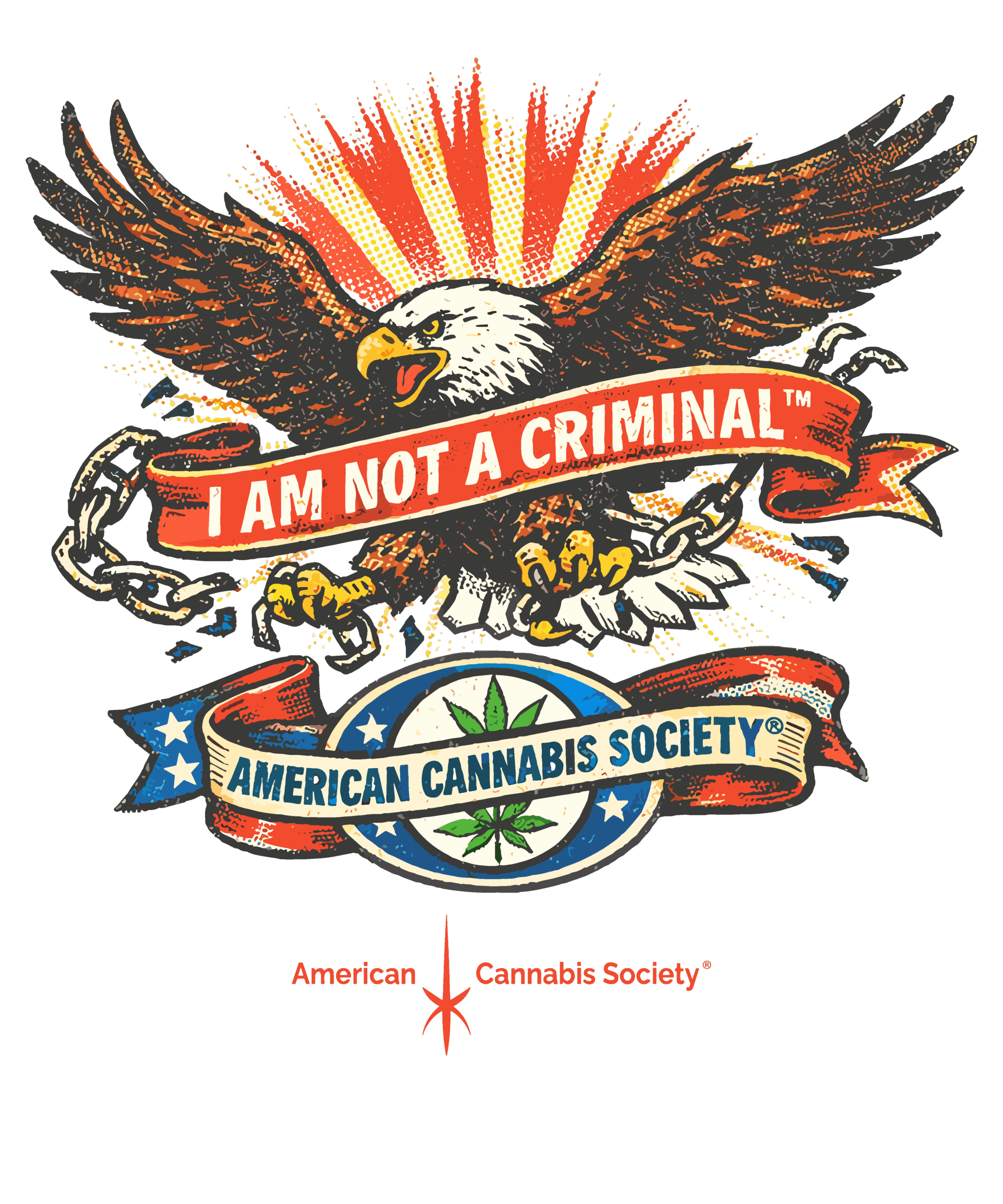 THCFactor I Am Not A Criminal cannabis apparel - American Cannabis Society tee